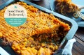 A hearty cottage pie with a sweet potato twist.