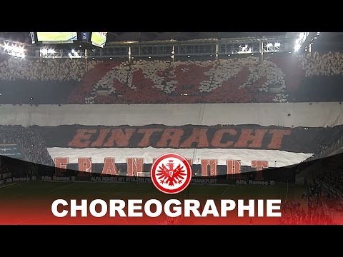 Die CHOREO vor dem Spiel SGE VS Schalke 14.02.2015