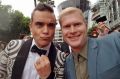 Canberra developer Bill O'Neill sidestepped security to get a selfie with mega-star Robbie Williams at the ARIAs.