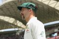 Back in action: Matthew Wade walks onto the field with Peter Handscomb.