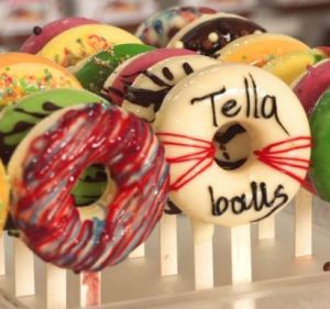 Tella Ball's icing-covered 'Gelat-doughs'.