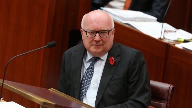 Attorney-General Senator George Brandis during question time at Parliament House in Canberra on Thursday 10 November ...