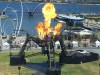 The giant mechanical spider in action at Elizabeth Quay as part of Arcadia. Picture: Kirsten Merritt