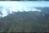 Bushfire burning in remote forest north of Coffs Harbour