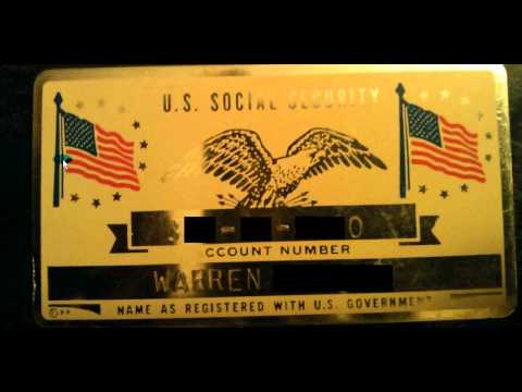 Proof that your social security card number is an account number