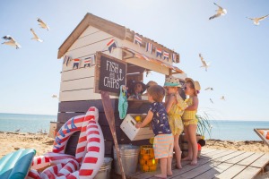 The beach box cubby from Castle and Cubby.