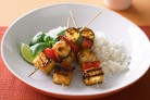 Teriyaki tofu kebabs