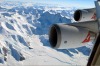Spectacular views are on offer on a Antarctica sightseeing flight, from the comfort of a Qantas 747 jumbo jet.