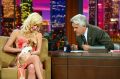 Jay Leno interviewing Paris Hilton and her (now deceased) dog Tinkerbell.