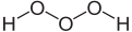 Structural formula of trioxidane with explicit hydrogens