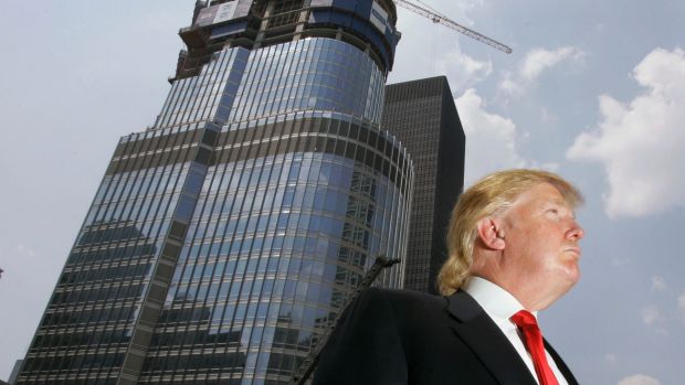 Donald Trump with his 92-storey Trump International Hotel & Tower.