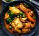 Chicken and green olive tagine.