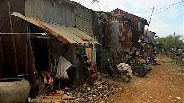 The Cambodian village of Khmounh is effectively a squatter settlement. Some of the women work in garment factories ...