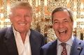 US President-elect Donald Trump with Nigel Farage at Trump Tower.