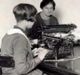 Typists ply their trade in a banking office in 1929.