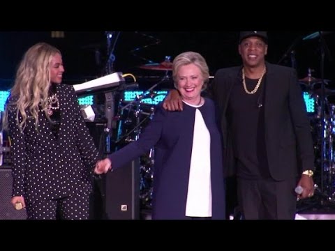 Beyonce and Jay-Z show support for Hillary Clinton