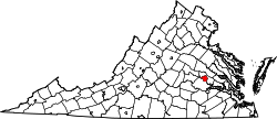 Location in the Commonwealth of Virginia