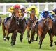 'Tough colt': Mark Zahra riding Cao Cao (left) wins race 2 during Melbourne racing at Moonee Valley Racecourse on ...