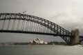 Storm clouds are seen over Sydney.