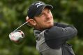 WATFORD, ENGLAND - OCTOBER 15: Chris Wood of England hits his tee shot on the third hole during the third round of the ...