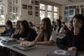 Students take time in class to meditate as part of the Smiling Mind mindfulness program.