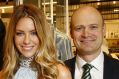 Myer chief executive Richard Umbers (right) with Warringah store manager Alexis Pead (left) and Myer ambassador Jennifer ...