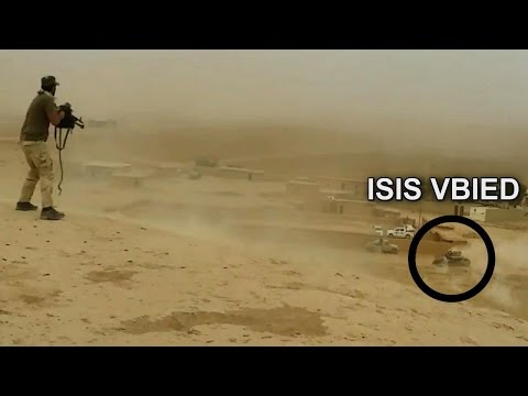 Battle of Mosul: Fearless Iraqi PMU soldiers open fire on a incoming ISIS car bomb