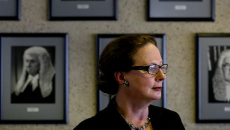 Susan Kiefel at her swearing-in to the High Court in September 2007.