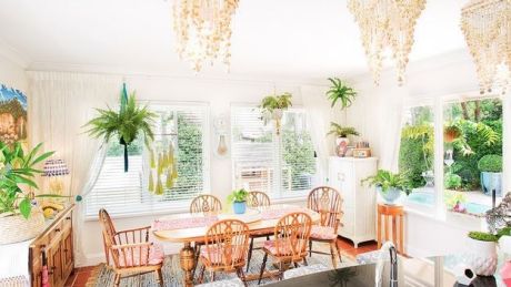 Team with lots of hanging plants and the whole space can take on a sunroom vibe.