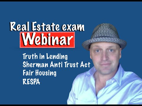 Webinar - Fair Housing, Anti Trust Act, RESPA, TILA