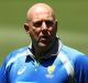 ADELAIDE, AUSTRALIA - NOVEMBER 23: Darren Lehmann, coach of Australia, looks on during an Australian nets session at ...