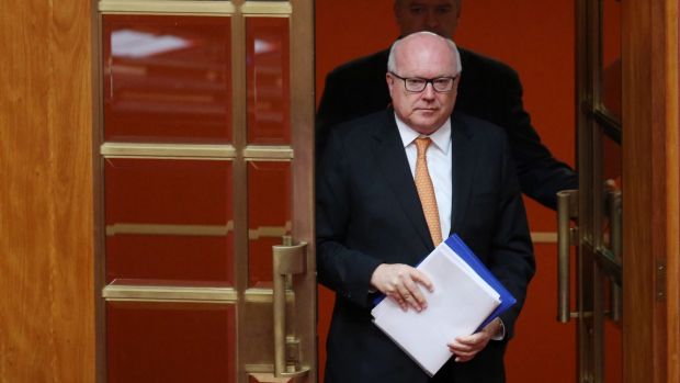 Attorney-General Senator George Brandis in the Senate on Monday.