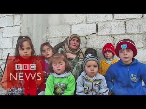 Syrians 'eating tree leaves' to survive - BBC News