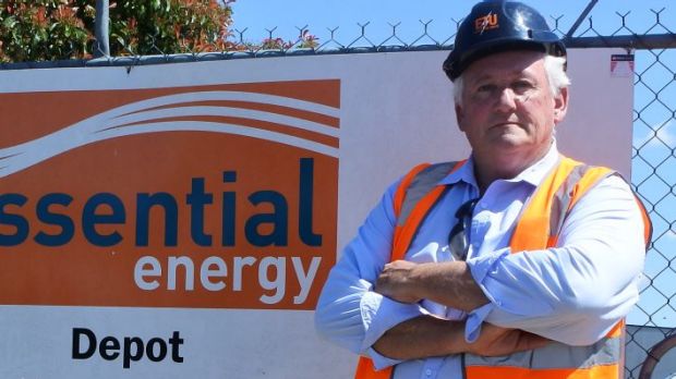 Electrical Trades Union organiser Mick Koppie's meeting with some 90 workers at the Essential Energy Queanbeyan depot on ...