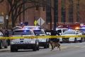 Police at Ohio State University on Monday.