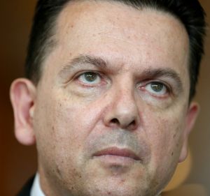 Senator Nick Xenophon addresses the media on his party's deal with the Prime Minister.