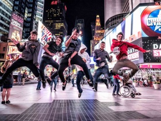 Times Square New York at night is overflowing with excitement.The wonderful neon signs are a perfect backdrop to the ...