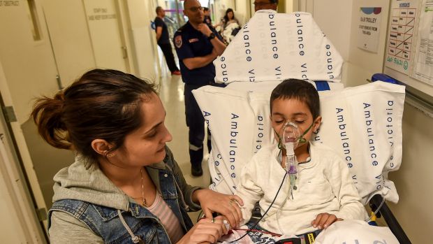 Asthma sufferer Palli Zamani with his mother Rayann Zamani.