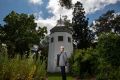 Trevor Pitkin outside the system garden's conservatory tower which dates back to 1856 - three years after the university ...