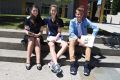 Shaylah McClymont, 16, of Canberra High School, Hayley Steel, 16, of University of Canberra High School Kaleen, and ...