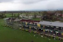 Drone footage after cyclone (ABC News)