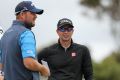 No rhythm: Adam Scott and Marc Leishman.