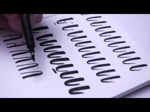 Felt Tip Brush Calligraphy Drills