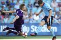 Target practice: Filip Holosko shoots for goal against Perth.