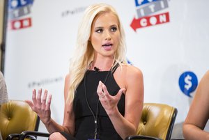 File - Tomi Lahren seen at Politicon 2016 at The Pasadena Convention Center on Saturday, June 25, 2016, in Pasadena, CA.