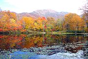 紅葉の刈込池（福井県大野市）