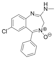 Chlordiazepoxide structure.svg