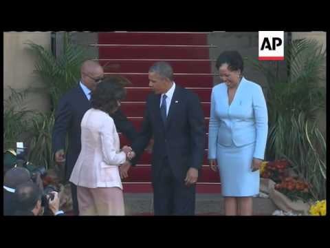 US President Obama arrives in Pretoria, meets South African President Zuma