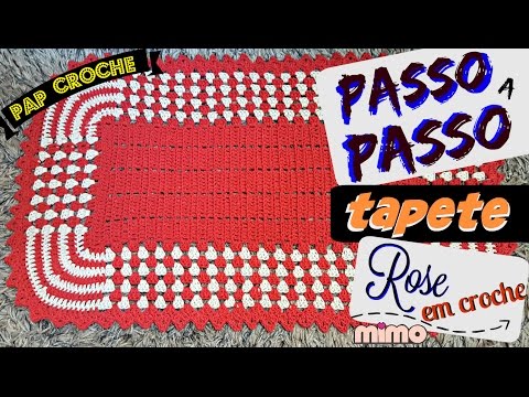 💗PAP TAPETE ROSE  CROCHE - Tapete BICOLOR- DIY- TUTORIAL COMPLETO