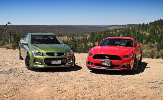 Ford Mustang GT vs Holden SS V Redline Ute Comparison Review | V8 'Coupe' Showdown